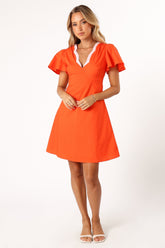 Lyle Mini Dress - Orange/Pink